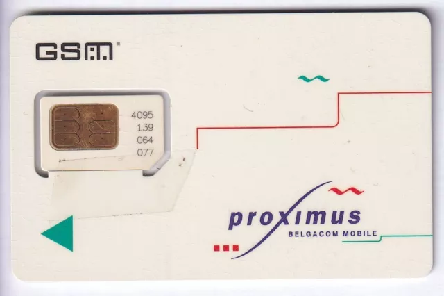 Telecarte Gsm Sim Collector .. Belgique Belgacom Proximus Mobile +N° Chip/Puce