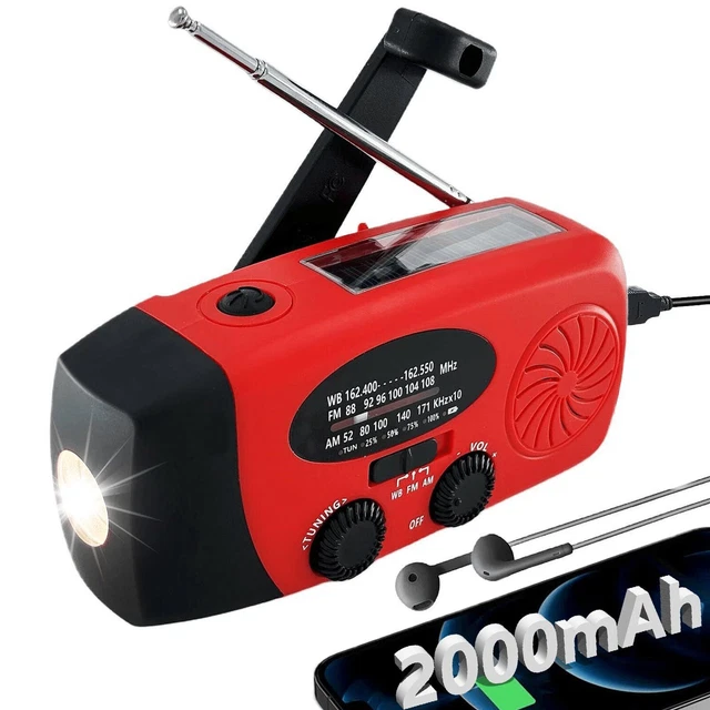 30000mAh Hand Crank Radio,AM/FM NOAA Weather Radio With Power Cell - View #9