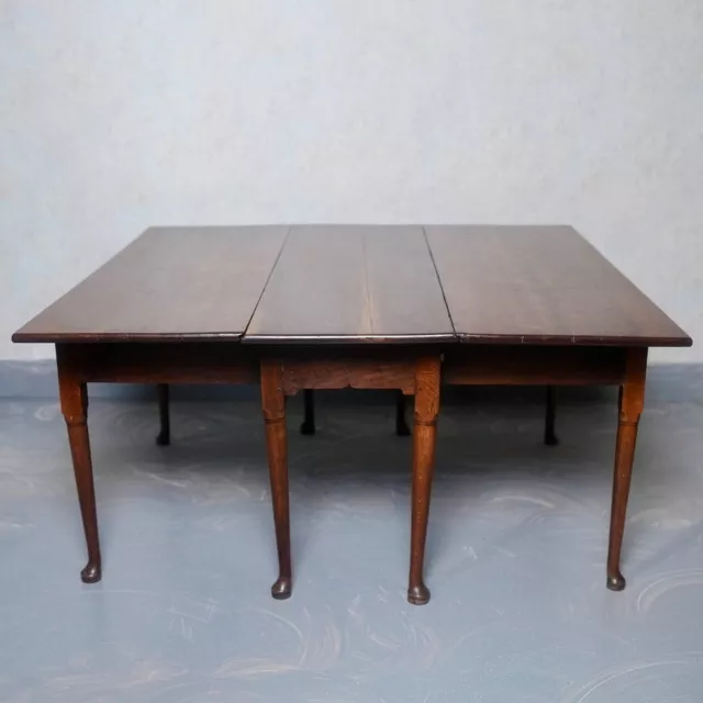 18th Century Oak Gateleg Dining Table 10 Seater Georgian Country Extending