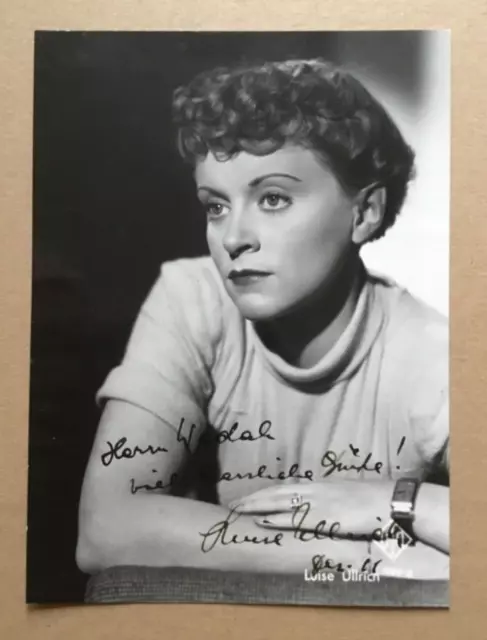 Luise Ullrich (Original-Autogramm auf Pressefoto) - UFA