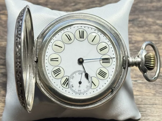 Taschenuhr Savonette 800 Silber ca 1890