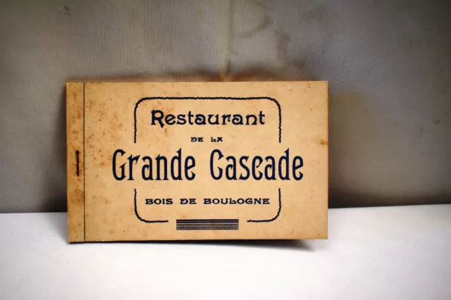 Antik Foto Postkarte Broschüren De La Restaurant Grande Cascade Bois De Boulogne