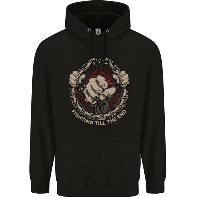 Felpa con cappuccio MMA arti marziali da uomo 80% cotone