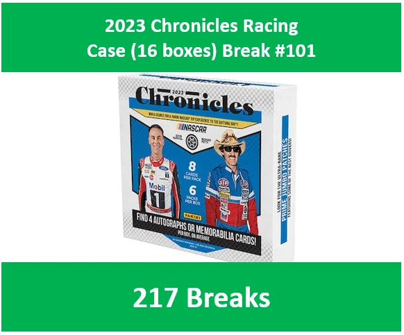 ÉTUI DE COURSE Bubba Wallace 2023 Chronicles (16boîte) Break 101 EUR 9