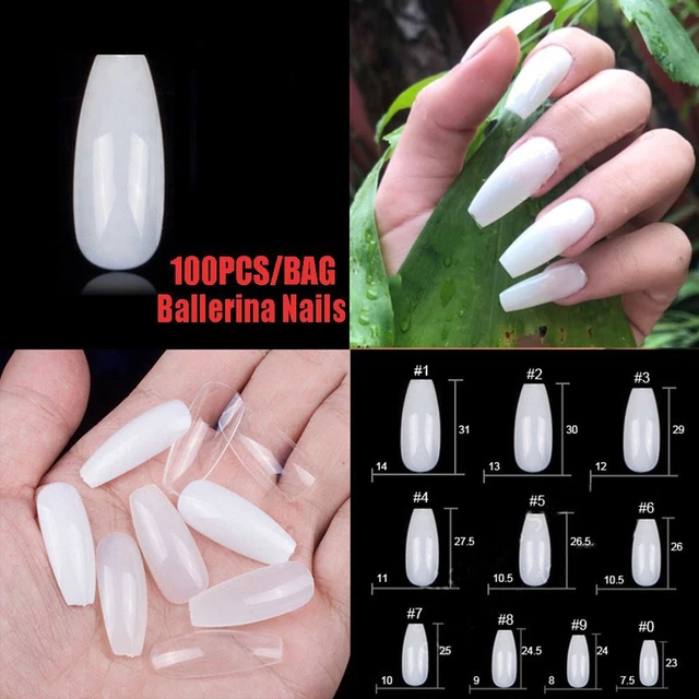 Herramientas de belleza de gel UV ataúd uñas falsas puntas de uñas postizas manicura