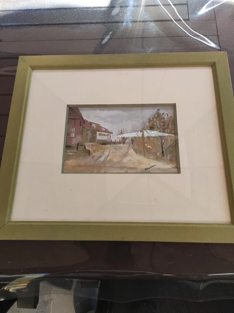 Aquarelle Miniature Ancienne - Sunrise Redcliffe Bristol - D. Lockhart