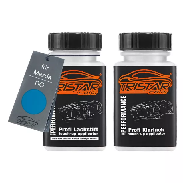 Autolack Lackstift Set für Mazda DG Aqua Blue Basislack Klarlack je 50ml