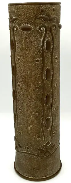 Antique WWI Trench Art Vase Berndorf 1914 353 8 CM M5 Shell Casing Militaria 2