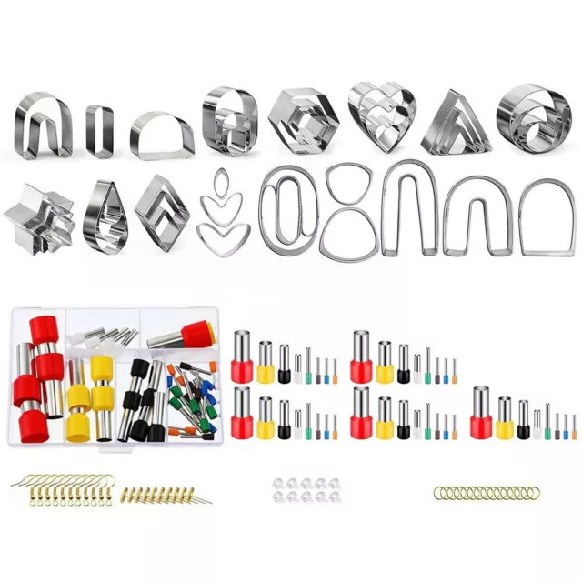 126pcs DIY Clay Earring Cutters Set for Polymer Clay Jewelry Making TE