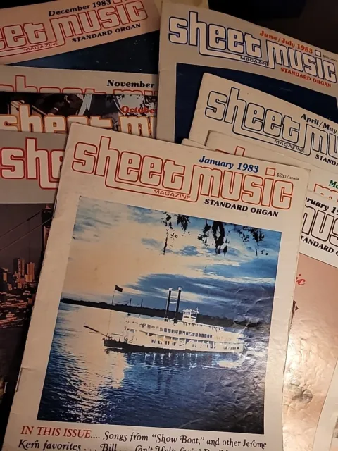 Sheet Music Magazine Standard Organ Lot of 9 Full year 1983 MB1