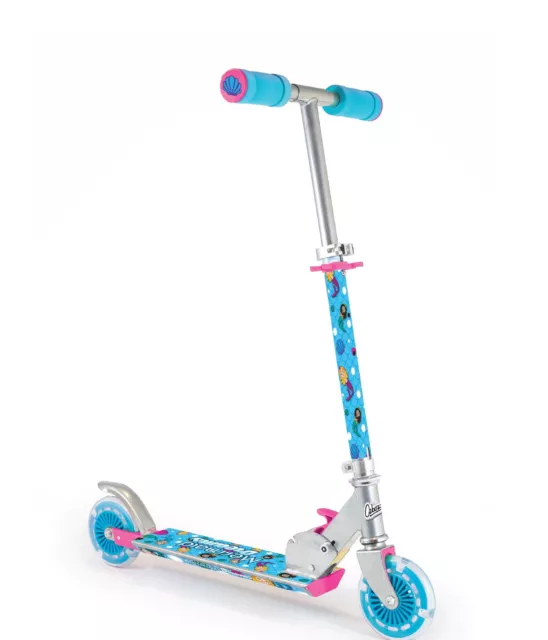 Mermaid Foldable Scooter with Light Up Wheels - Ages 5 and up