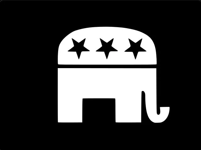 Republican Party GOP Elephant Vinyl Decal Car Truck Sticker CHOOSE SIZE COLOR