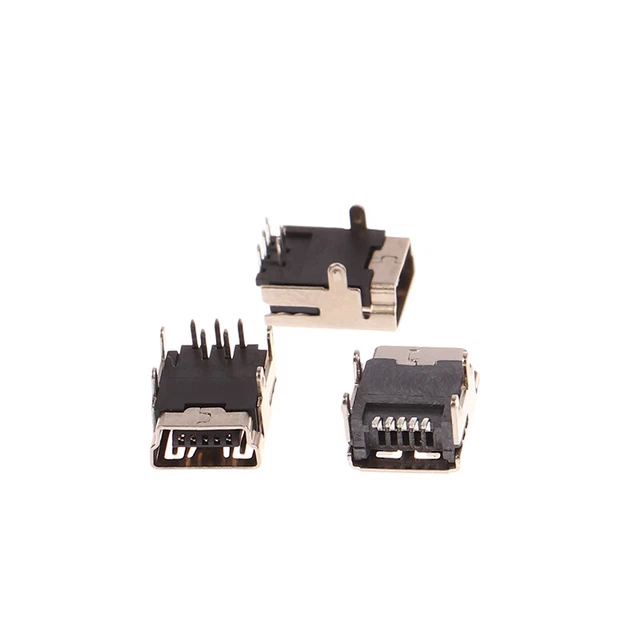 10 pcs Mini USB female 5Pin Connectors Port Jack Tail Sockect Plug Terminals-DB