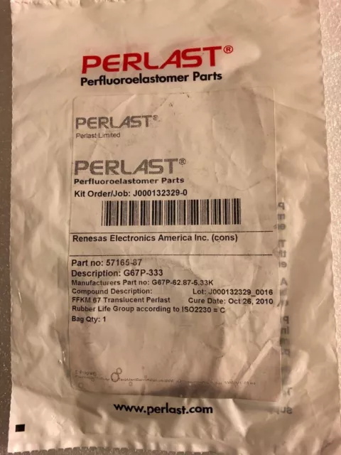 PERLAST O-RING AS568-333, Size: 62.87mmx5.33mm, G67P.