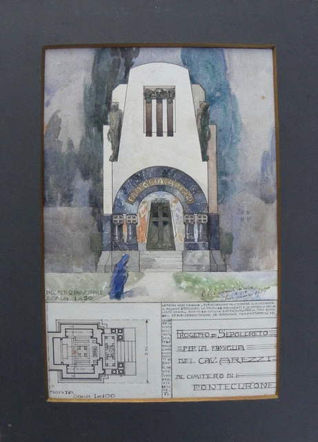 Angelo CRIPPA (Varallo Sesia 1882–Genova 1970) Progetto Cav. Arezzi Pontecurone