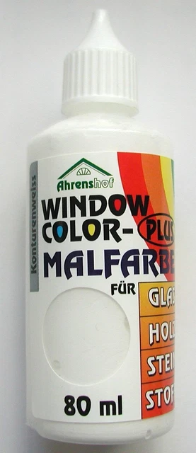 Ahrenshof Window Color Plus Konturenfarbe weiß 80 ml