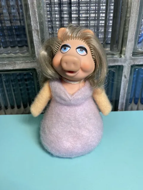 Vintage 1979 Fisher Price Plush Beanie 7" Muppets Miss Piggy Bean Bag Doll