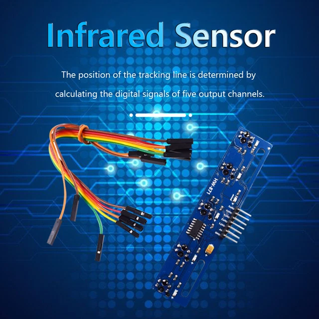 HW-871 5-CHANNEL TCRT5000 Infrared Reflective Sensor Barrier Line Track ...