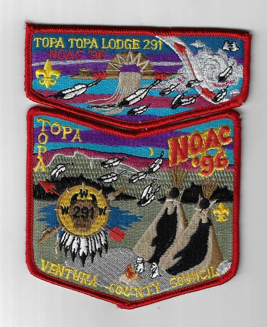 OA 291 Topa Topa 1996 NOAC Flap Set RED Bdr. Ventura County, California [MK-4439
