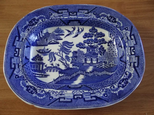 Wedgwood & Co. England Blue Willow BLUE & White Transfer-ware C. 1906 Underplate