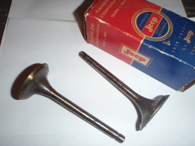 2 NOS Intake Valves 1962-1973 Willys Kaiser JEEP Tornado 230 OHC M715 6-cyl