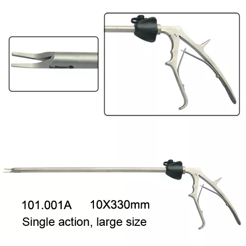 Clip Applier Single Action 10X330mm Laparoscopy Titan Clips 101.001A CE FDA TOP