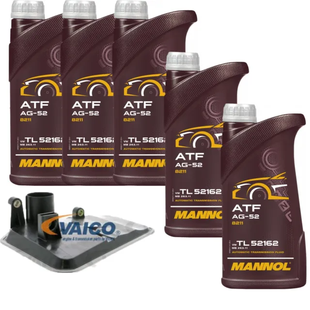 MANNOL ATF AG52 5L VAICO Getriebeölfilter für Audi A6 Avant 2.5 TDI quattro 2.4