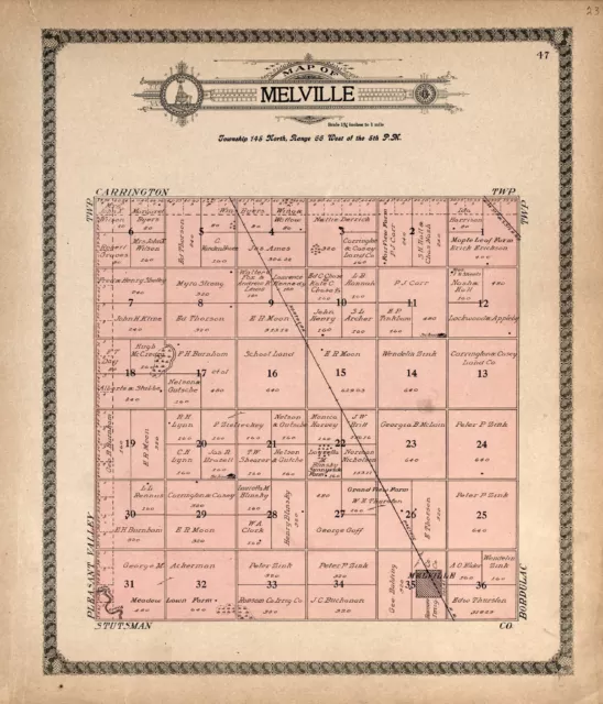 1910 Atlas FOSTER COUNTY NORTH DAKOTA plat map GENEALOGY history DVD P137