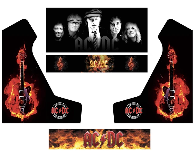Stickers Pour Borne Arcade - Modèle ACDC - Autocollants Personnalisés