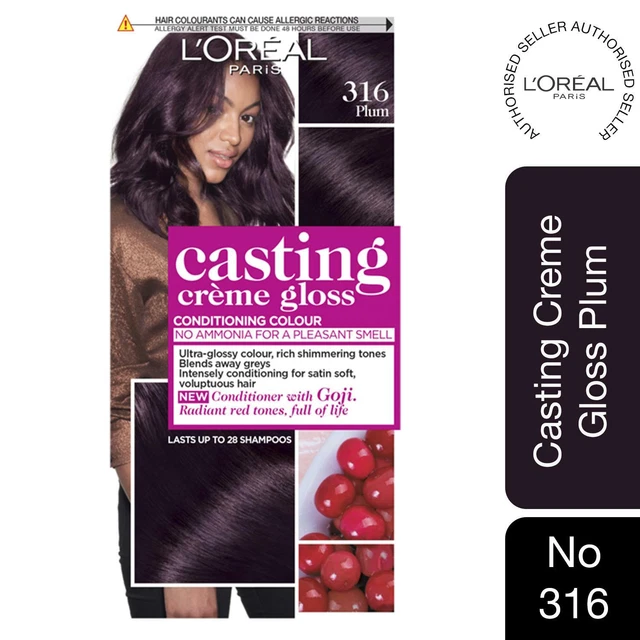 L'OREAL PARIS CASTING Creme Gloss SemiPermanent Hair Dye, 316 Plum EUR
