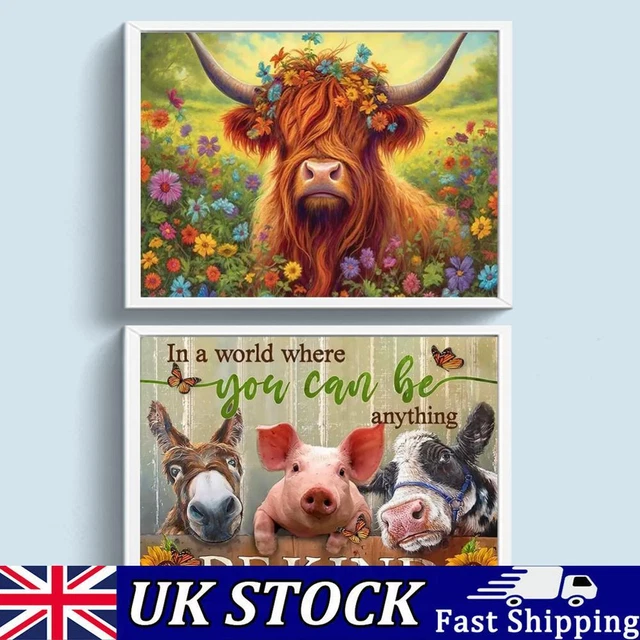 Full Embroidery Eco-cotton Thread 11CT Printed Animal Cross Stitch Kit Artwork