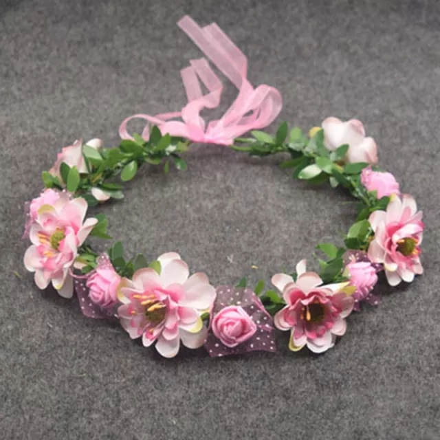 Baby Girls Crown Flower Wreath Hairband Kids Bridal Floral HeadbandY-YH F1