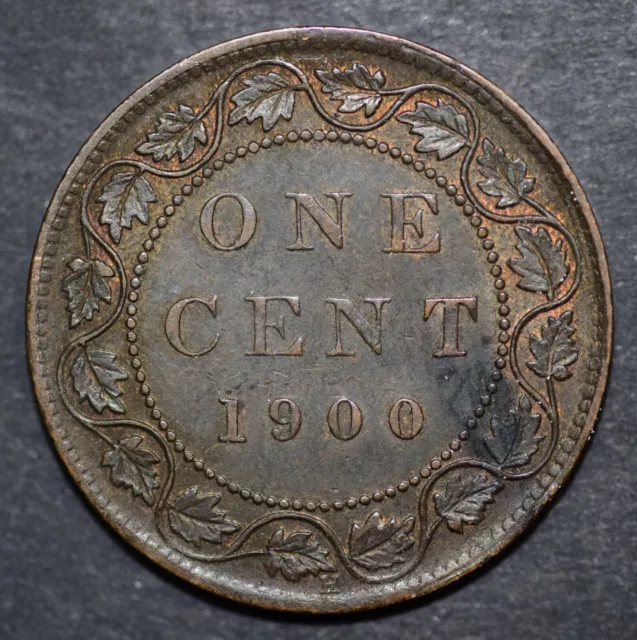 1900 Canada One Cent Victoria 25.4mm Bronze Coin, FREE SHIPPING