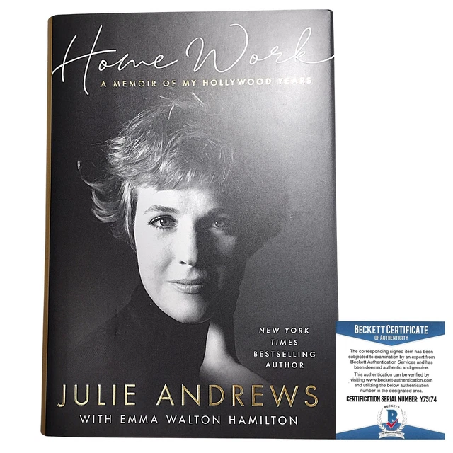 Julie Andrews Signed Book Home Work Beckett Mary Poppins Autograph COA Auto Julie Andrews Signed Book Home Work Beckett Mary Poppins Autograph COA Auto