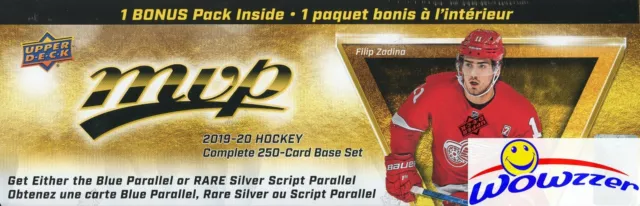 2019/20 Upper Deck MVP Hockey EXCLUSIVE 255 Card Complete FACTORY SET-Bonus Pack
