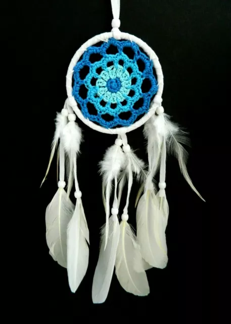 Dream Catcher Girls Boys Beautiful Turquoise Blue White Crafted Dreamcatcher