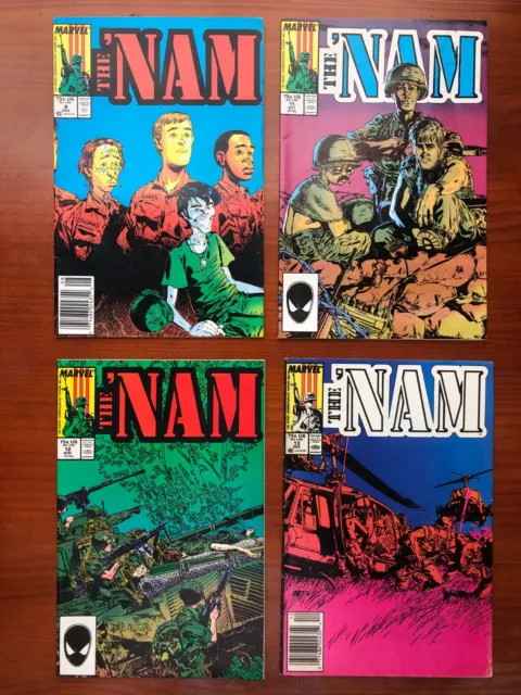 The 'Nam Lot; #9, 11, 12 & 13 By Doug Murray & Michael Golden - Marvel Comics