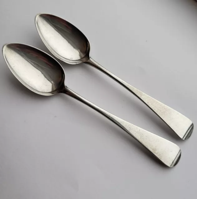 Two 18th Century Sterling Silver Georgian Spoons  ~ Hallmarked London 1794 ~ 34g