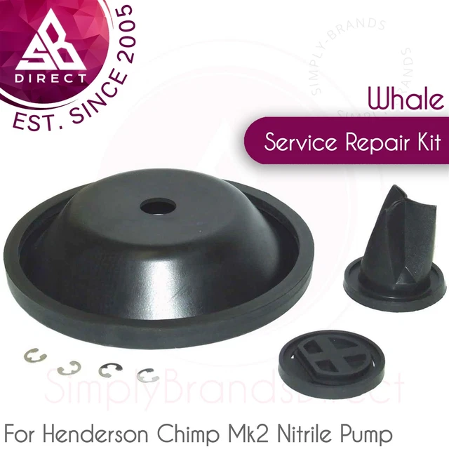 Whale Henderson Chimpanzé Mk2 Nitrile Pompe Service Réparation Kit │ AK8017