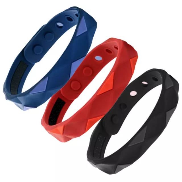 3 Pcs Sports Exercise Wristband Mens Bracelets for Silicone Miss Energy