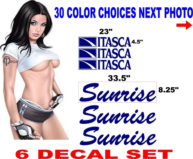 ITASCA SUNRISE RV CAMPER DECAL STICKER REPLACEMENT message me for other sizes