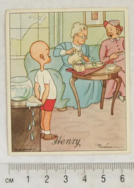 1935 Kensitas card Henry by Carl Anderson - fish in water jug