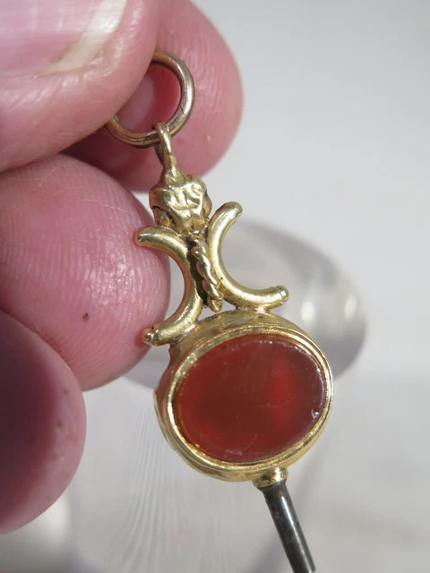 Clé De Montre Gousset Ancienne En Or 18 Carats - Armoiries De France, Fin XVIIIe
