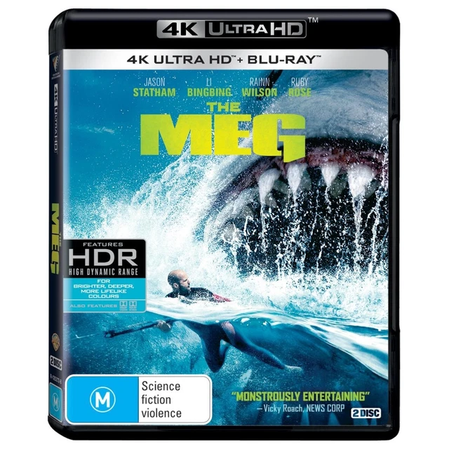 The Meg Blu Ray Jason Statham Ruby Rose Li Bingbing Region B Like New  Tracked $16.95 - Picclick Au