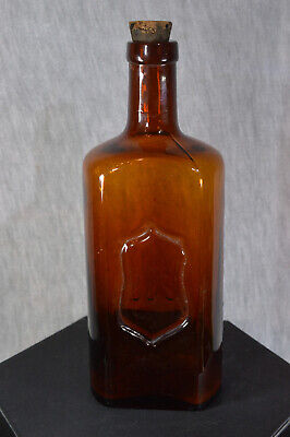 Antike Glas Flasche / Apotekerflasche - Beschrieben Mit Arsenferatose - Um 1900 3
