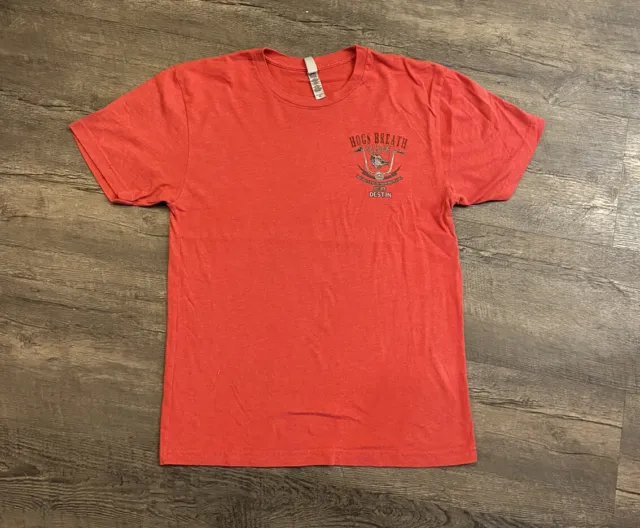 Hogs Breath Saloon Destin Men's T-Shirt Medium Short Sleeve Red Graphic Print