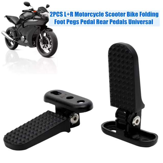 1PAIR ALUMINUM ALLOY Motorcycle Bike Folding Foot Pegs Pedal Rear