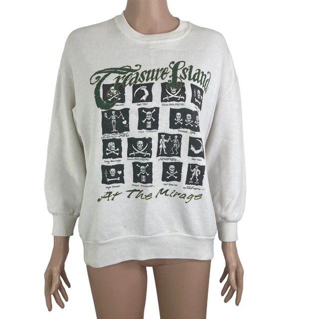 Vintage Treasure Island Mirage Las Vegas Sweatshirt Womens L Multicolored Pirate