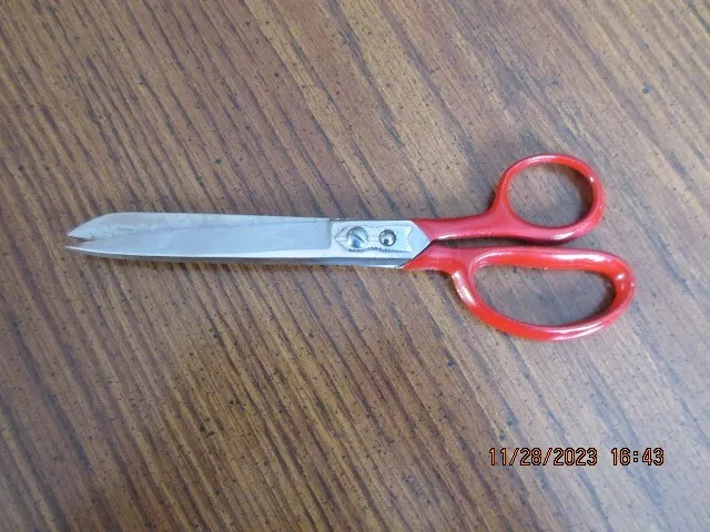 Vintage Red Handle Eversharp USA - Desktop 7 inch Scissors