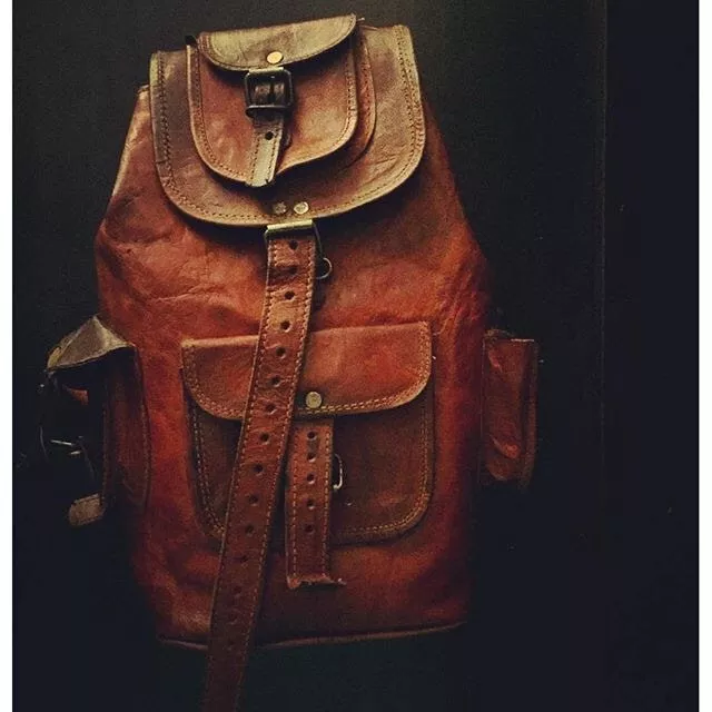 21 " Herren Echt Vintage Leder Rucksack Reiserucksack Laptop Tasche